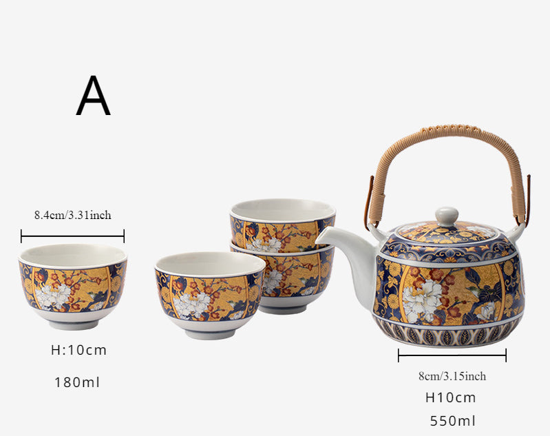 [Made In Japan] Gohobi Japanese Ancient Imari Tea Set