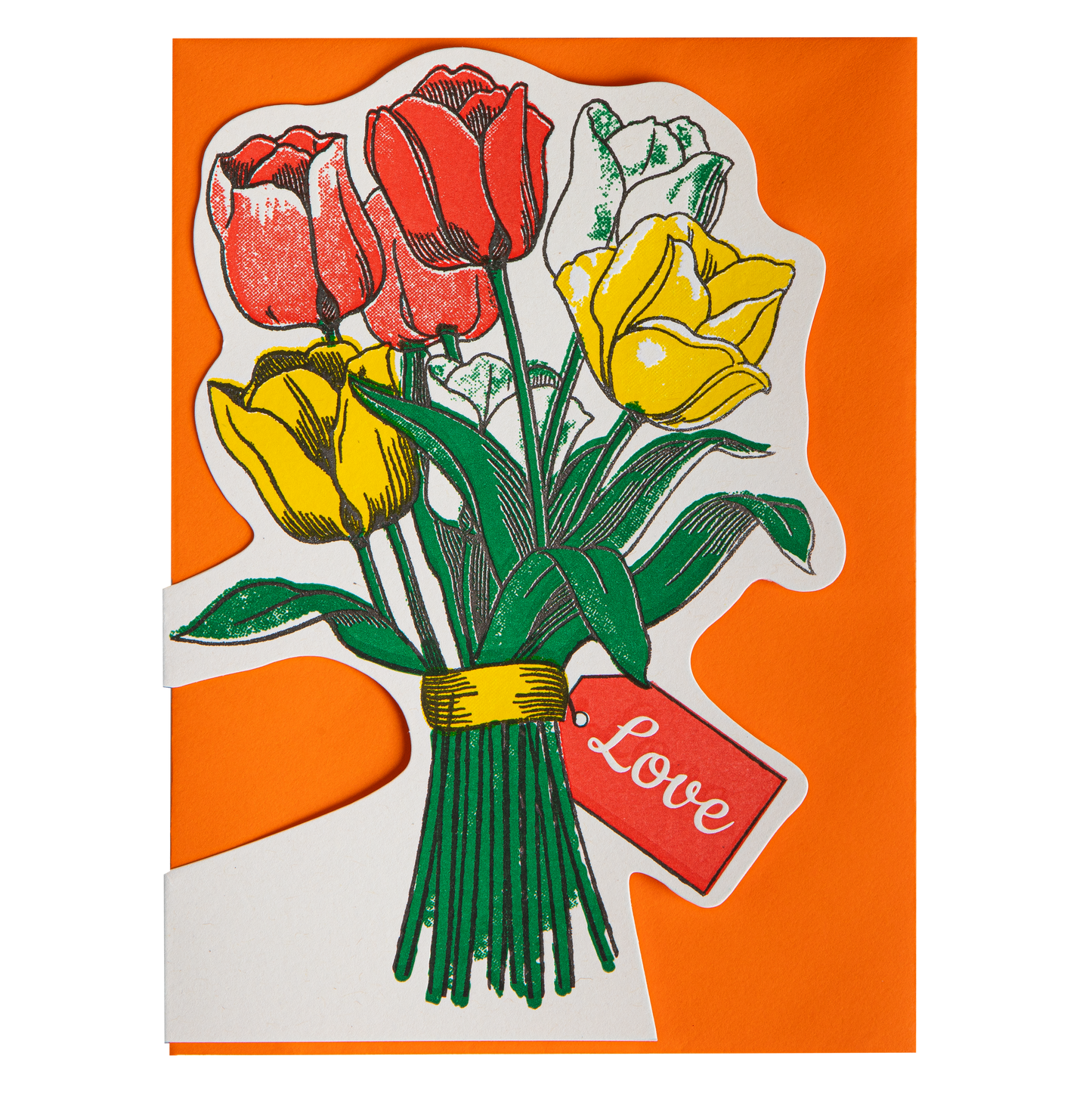 Gohobi x Archivist Gallery Tulips | Letterpress Cards | Cut-out Cards [Made in the UK]