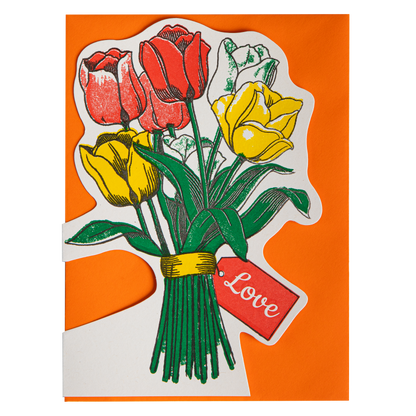 Gohobi x Archivist Gallery Tulips | Letterpress Cards | Cut-out Cards [Made in the UK]