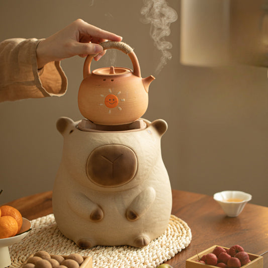 Gohobi Traditional Teapot and Stove Set 002 Capybara