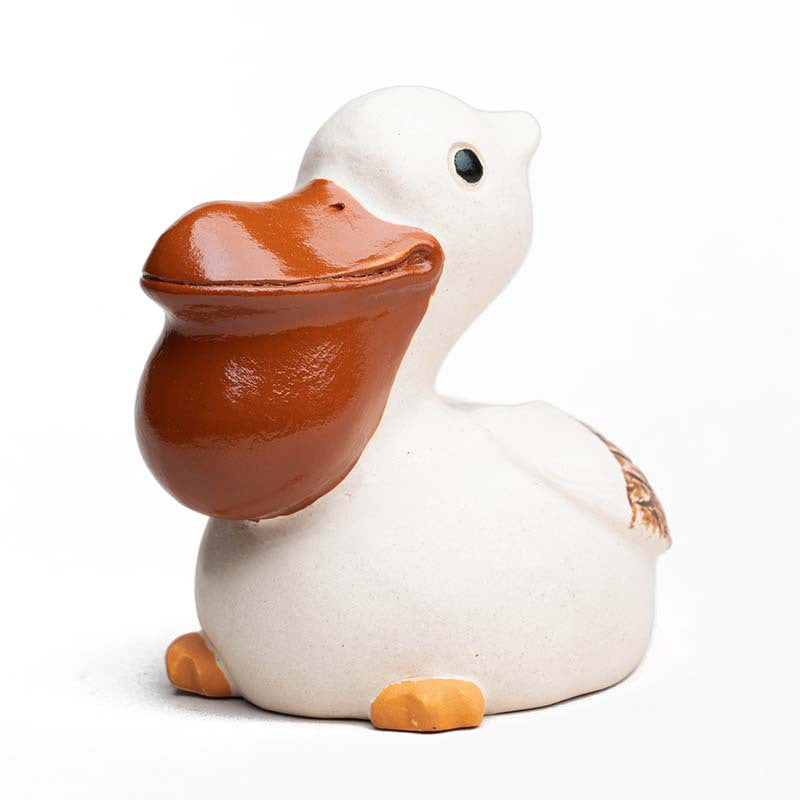 Gohobi Handmade Ceramic YiXing Clay Pelican Ornament Tea pet