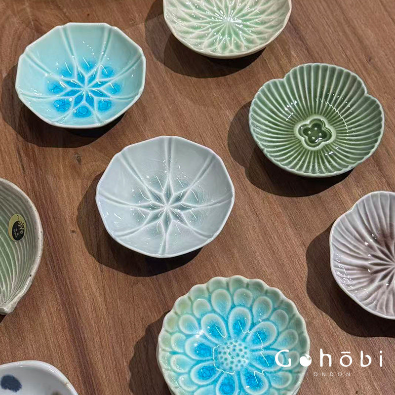 Gohobi Japanese Mino-yaki Ice Crack Small Plate [Made in Japan] – Sauce & Dipping Dish