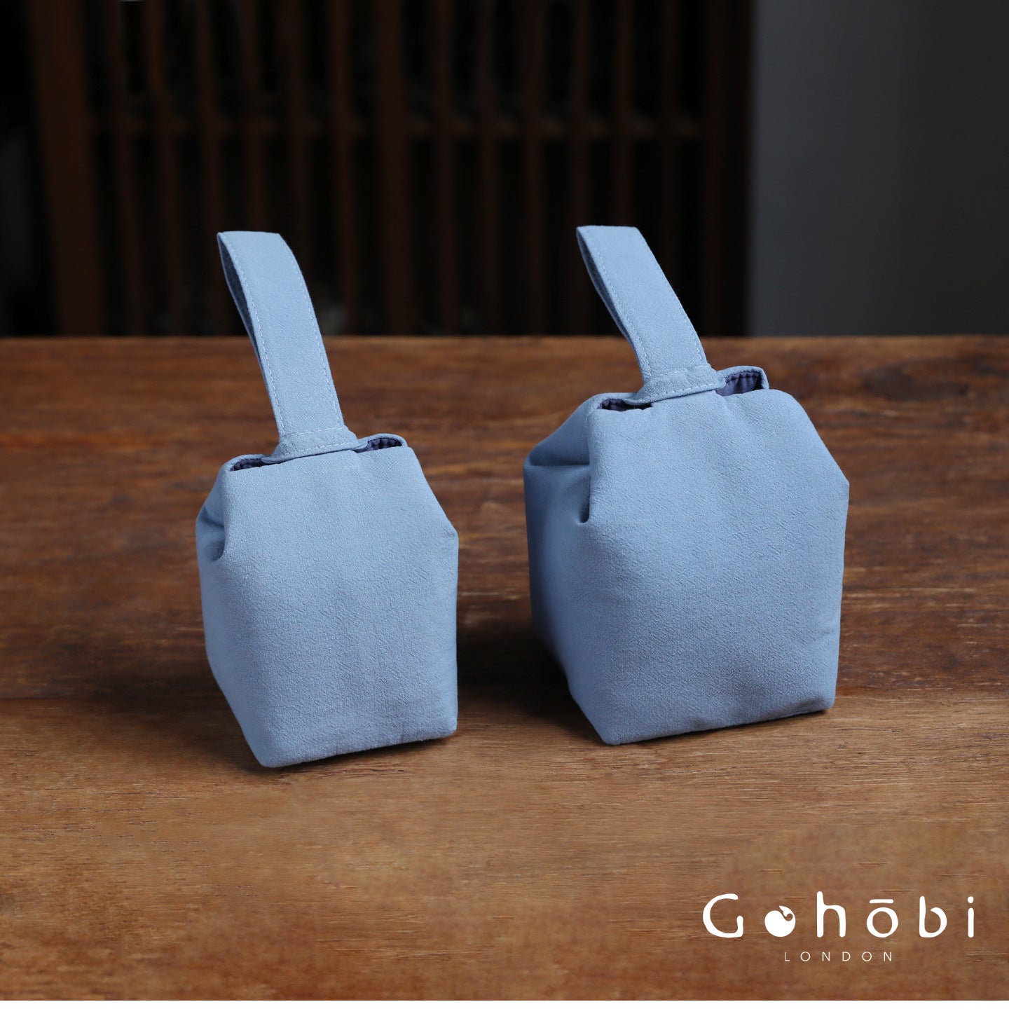 Gohobi Classic Travel Teaware Bag – Plain Cotton Tea Set Storage & Outdoor Carry Case