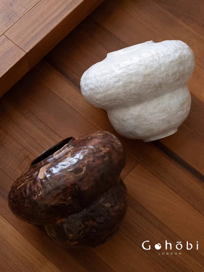 Gohobi Japanese-style Wabi Sabi Handmade Zen Large Vase 025