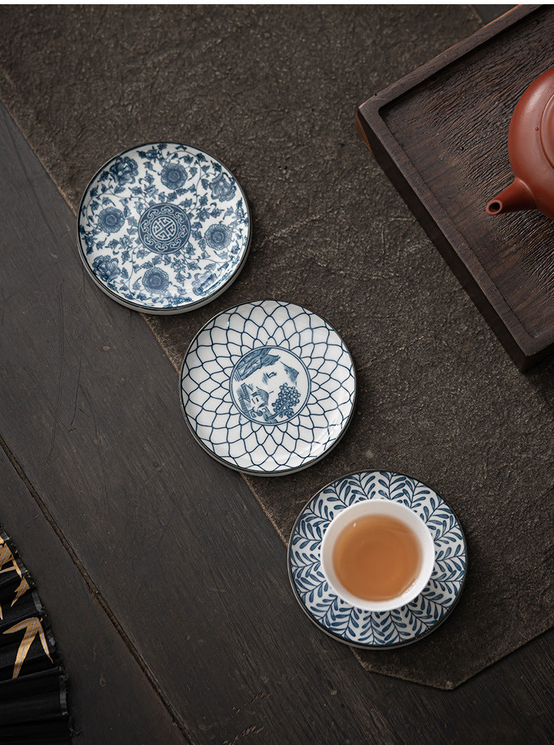Gohobi Blue and White Ceramic Coaster
