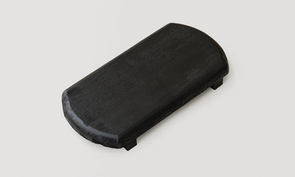 Plateau noir en bois carbonisé de style japonais Gohobi Wabi-Sabi 003