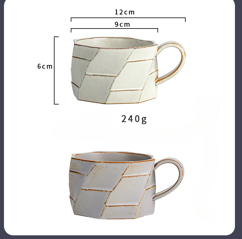 Gohobi White and Purple Ceramic Mug