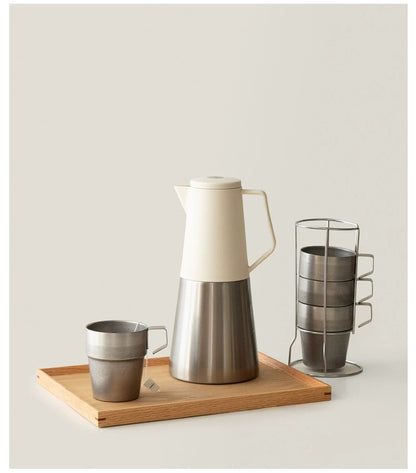 Gohobi Japanese Retro Stainless Steel Mug Set