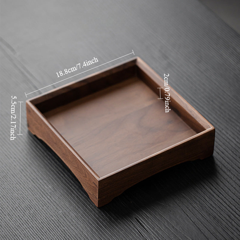 Gohobi Japanese-style Wabi-Sabi Walnut Serving Tray 010