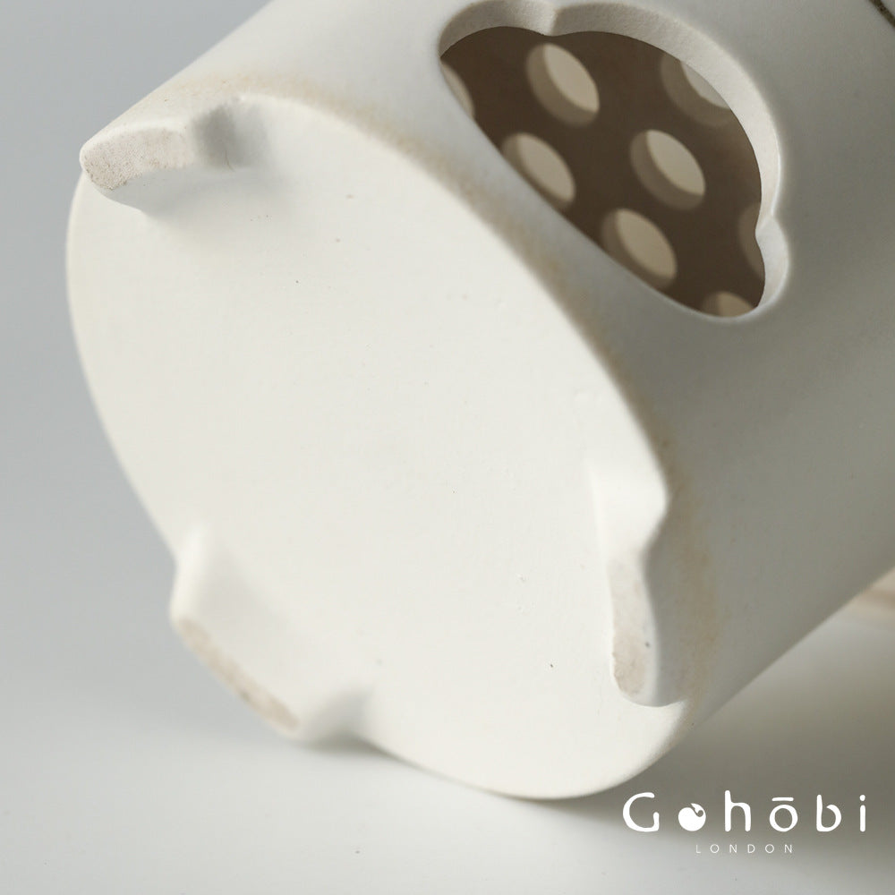 Gohobi Flowing Gold Autumn Sunset Dual-Purpose Teapot – Pure Handmade Ceramic Pot