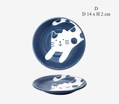 [Made In Japan] Gohobi Japanese Cats Plate