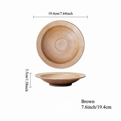 Gohobi Japanese Kiln-Change Ceramic Dining Plate