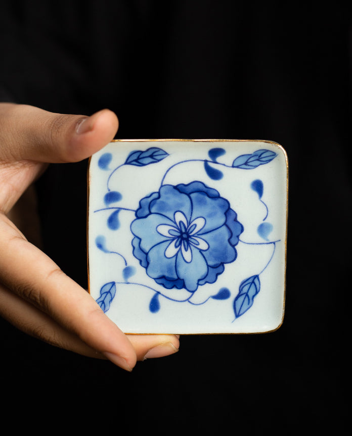 Gohobi Blue and White Porcelain Coaster