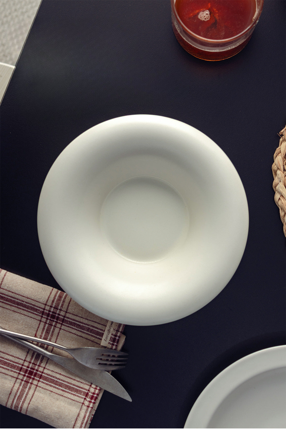 Assiette à soupe occidentale peinte Jinshu mate de 7,5 pouces, assiette à légumes ménagère, hôtel, restaurant, vaisselle en céramique