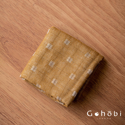 Gohobi Cotton Linen Tea Towel – Japanese Style Absorbent Tea Cloth for Tea Ceremony