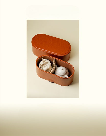 Gohobi Rustic Ash Glaze Travel Tea Set