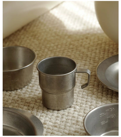 Gohobi Vintage-Style Stackable 304 Stainless Steel Camping Cup
