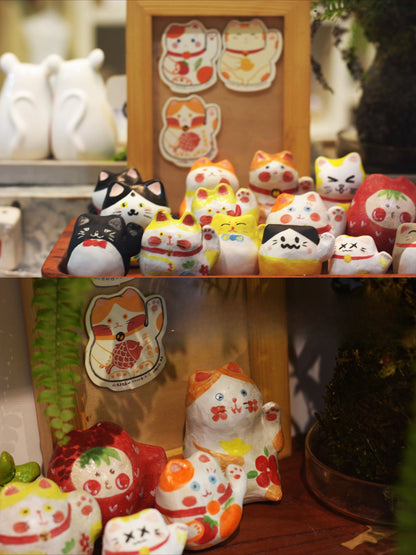 Gohobi x Little Diary Handmade Ceramic Lucky Cat
