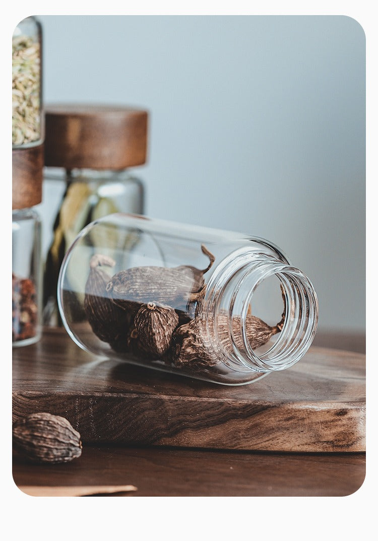 Gohobi Wooden Lid Sealed Container Storage