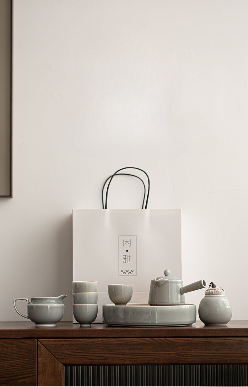 Gohobi Japanese Style Ice Grey and Green Tea Set 001