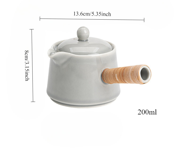 Gohobi Japanese Style Ice Grey Teapot 001