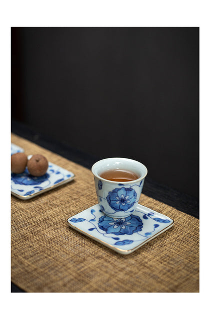 Gohobi Blue and White Porcelain Coaster