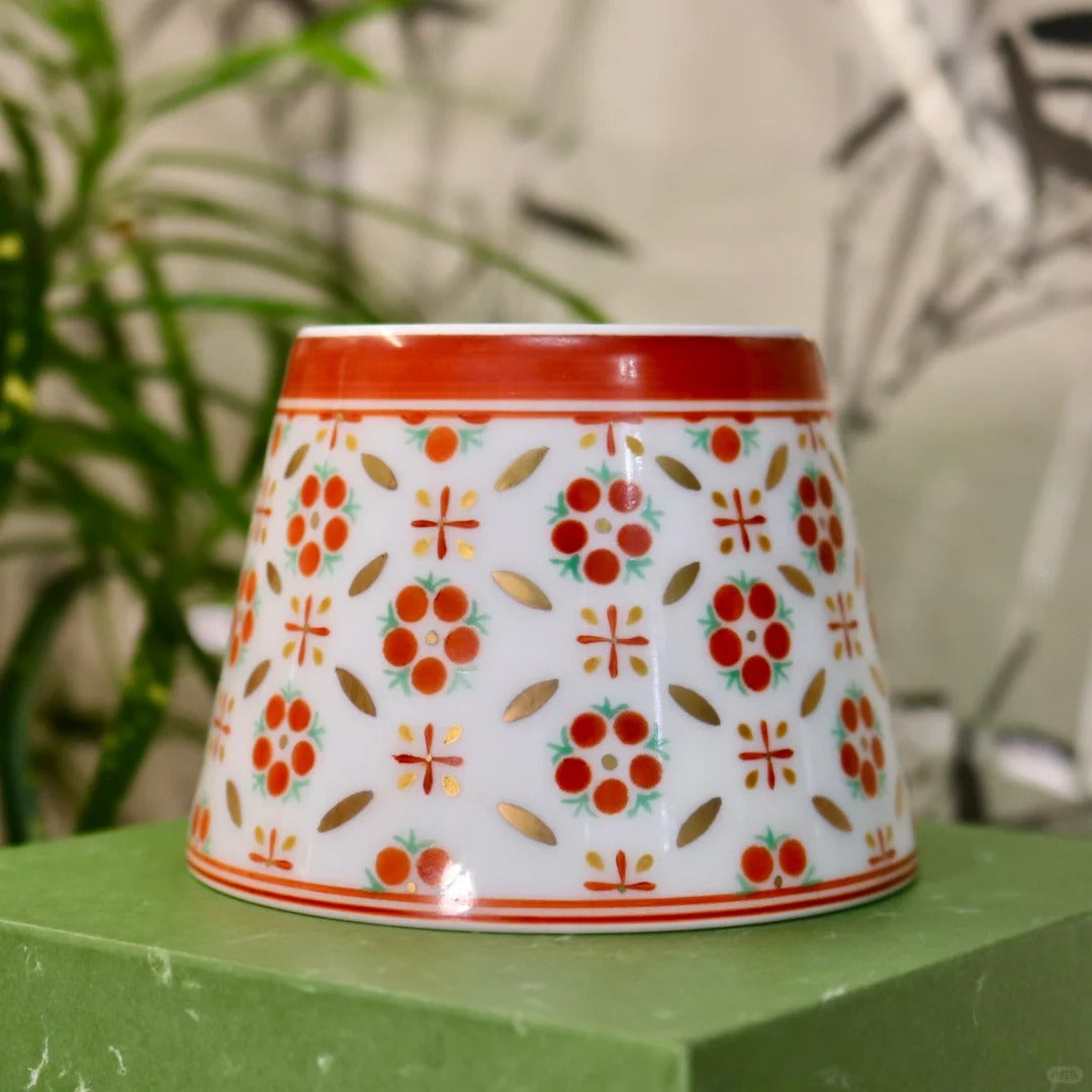 [清和堂 x Gohobi Gallery] Hand-painted Golden Red Lotus Tea Cup Coffee Cup