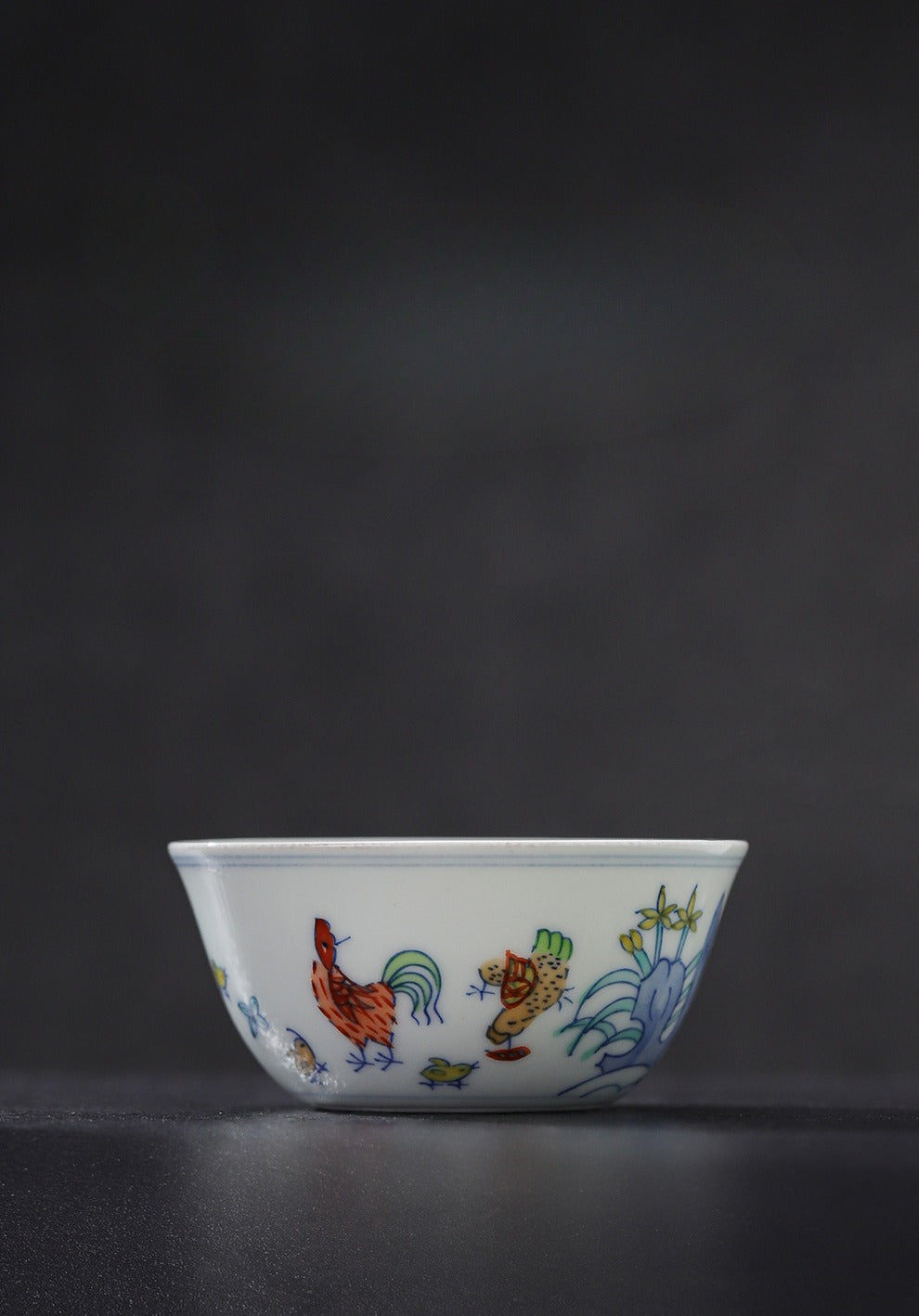 [Gohobi Gallery] Jingdezhen official ceramic hand-painted Chicken Gaiwan and Cup Set