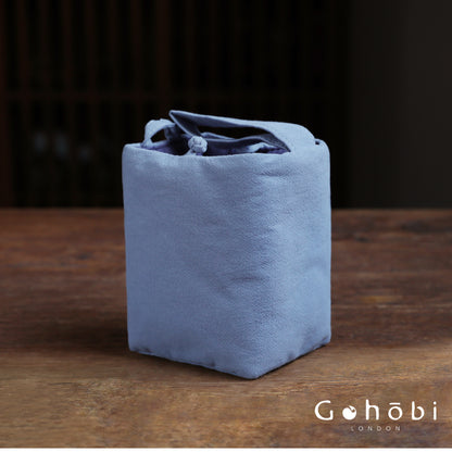 Gohobi Classic Travel Teaware Bag – Plain Cotton Tea Set Storage & Outdoor Carry Case