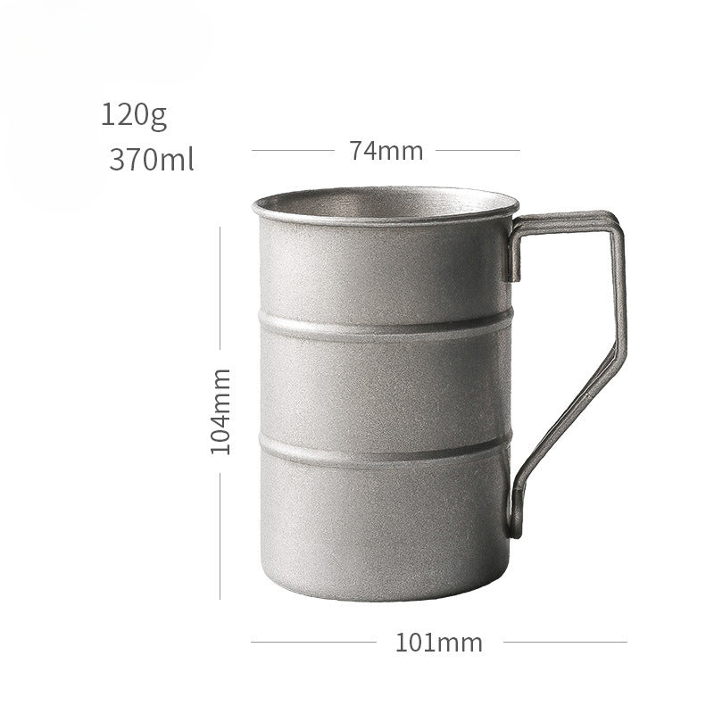 Gohobi Stainless Steel Mug Wooden Lid and Handle