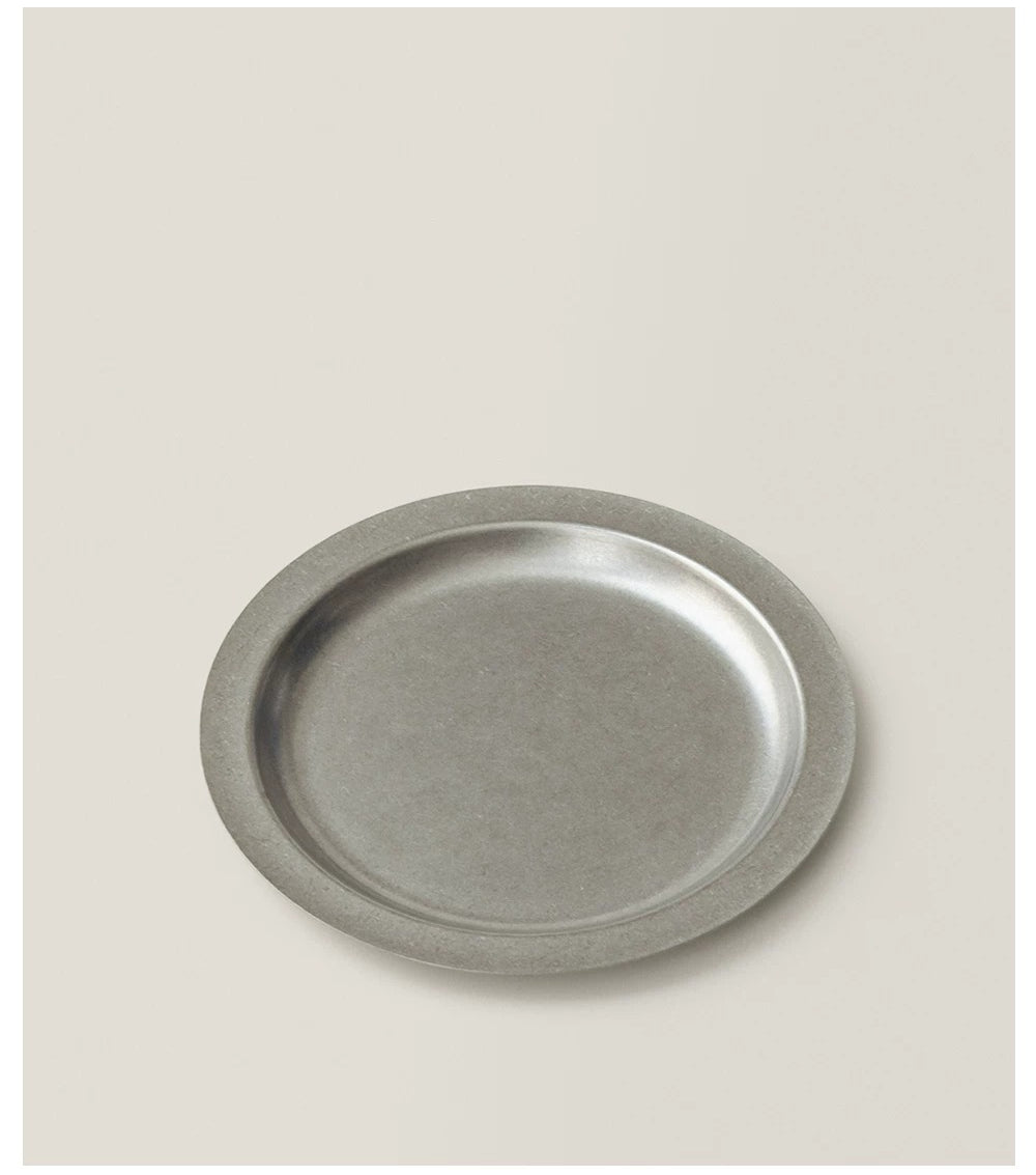 Gohobi Retro Stainless Steel Shallow Dessert Plate