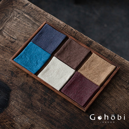 Gohobi Zen Ramie Tea Towel – Absorbent Tea Cloth for Gongfu Tea Table and Teapot