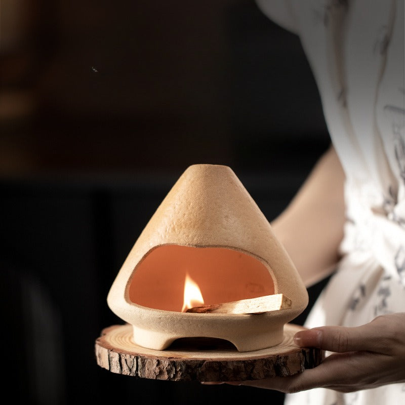 Gohobi Nordic Cabin Ceramic Aromatherapy Fireplace Burner