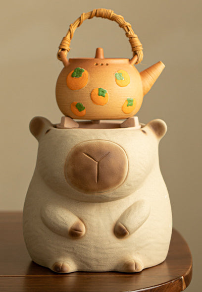 Gohobi Traditional Teapot and Stove Set 002 Capybara