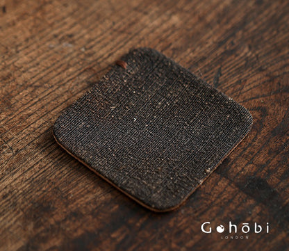 Gohobi Xiangyun Silk Tea Coaster – Handmade Tussah Silk Square Tea Mat Heat Insulation Pad