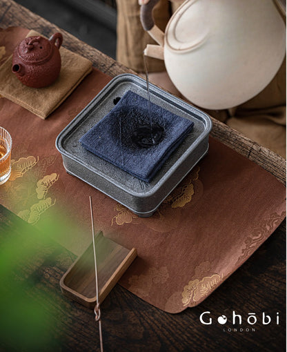 Gohobi Zen Ramie Tea Towel – Absorbent Tea Cloth for Gongfu Tea Table and Teapot