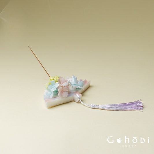 Gohobi Handmade Floral Incense Holder 008 - Jade Fan