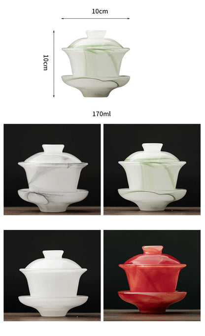 Gohobi Ancient Glazed Three-Talented Cover Gaiwan