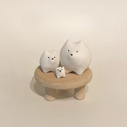 Gohobi x Little Diary Handmade Ceramic Samoyed Dog