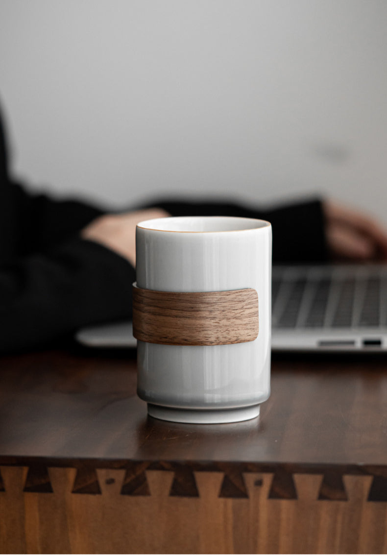 Gohobi Japanese Style Ice Grey and Green Tea Cup 001