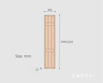 Gohobi Handmade Solid Wood Storage Cabinet – Multi-Layer Wooden Shelving Unit for Living Room or Study | FSC Certified Furniture