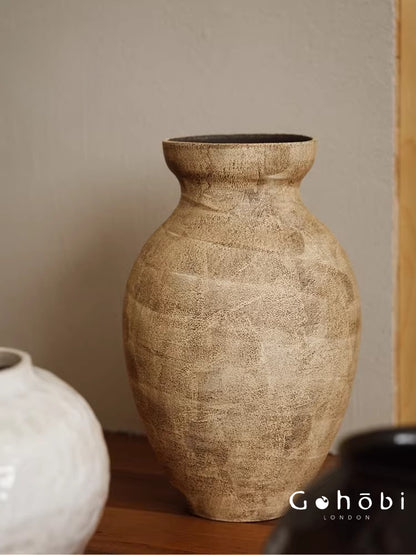 Gohobi Japanese-style Wabi Sabi Handmade Zen Large Vase 021