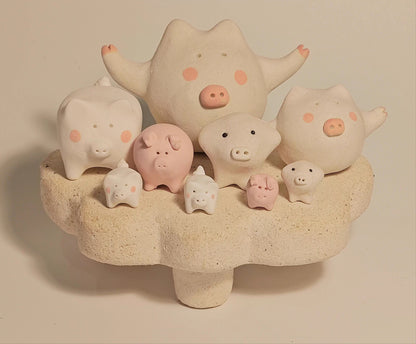 Gohobi x Little Diary Handmade Ceramic Pigs