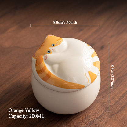 Gohobi Cat Ceramic Tea Canister