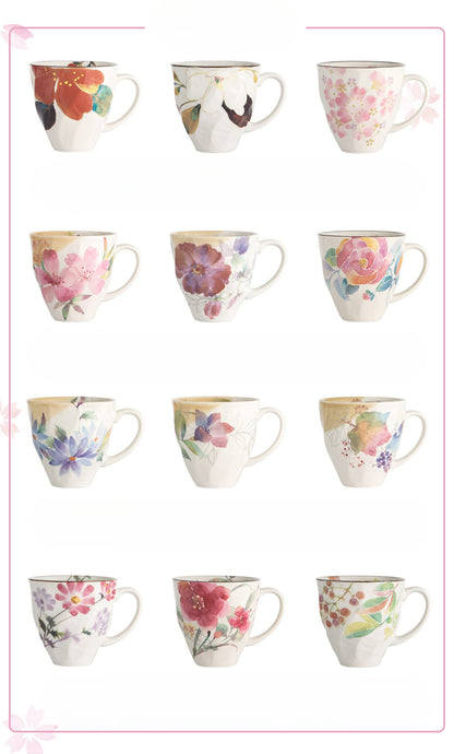 [Made In Japan] Gohobi Japanese Flowers Mug Coffee Cup