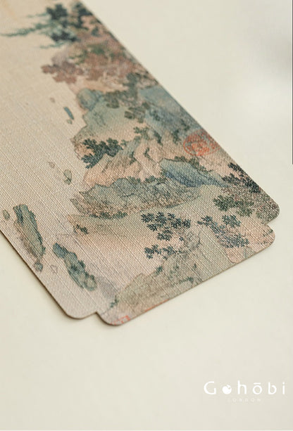 Gohobi Xiangyun Silk Tea Table Runner – Double-Sided Tea Mat Dry Brew Cloth
