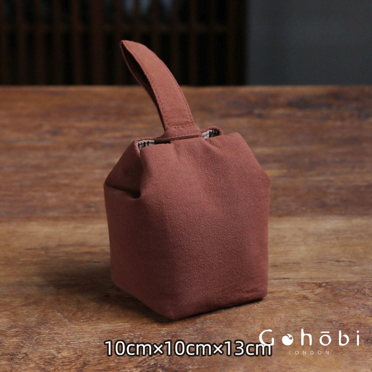 Gohobi Classic Travel Teaware Bag – Plain Cotton Tea Set Storage & Outdoor Carry Case