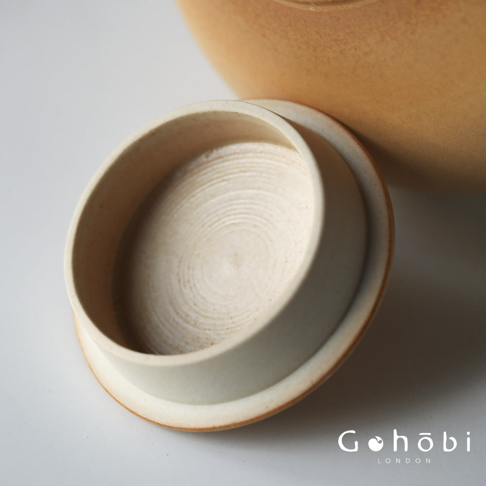 Gohobi Firewood-Style Mini Stove Teapot – Hand-Painted Landscape Charcoal Tea Pot