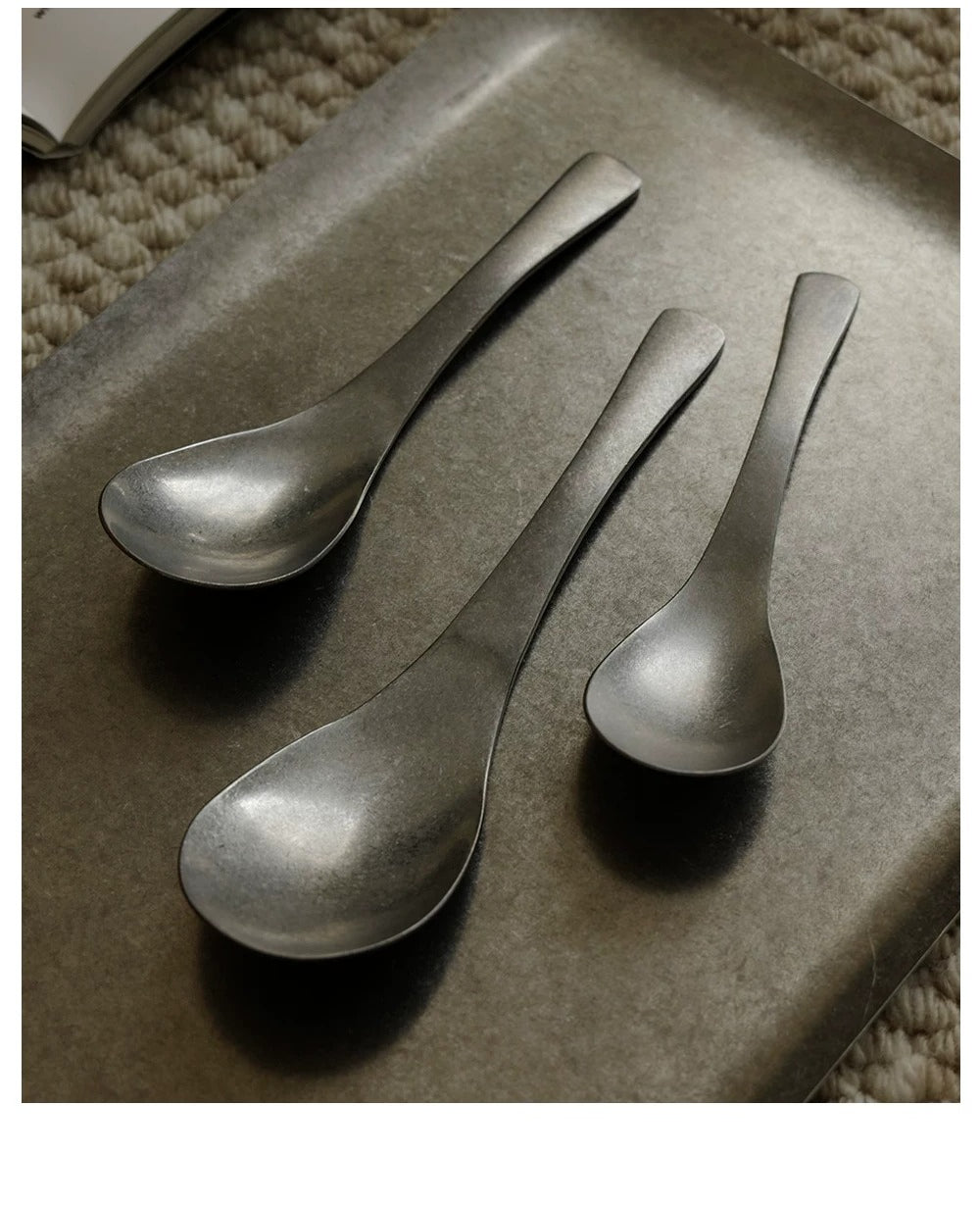 Gohobi Vintage-Style 304 Stainless Steel Dessert Spoon