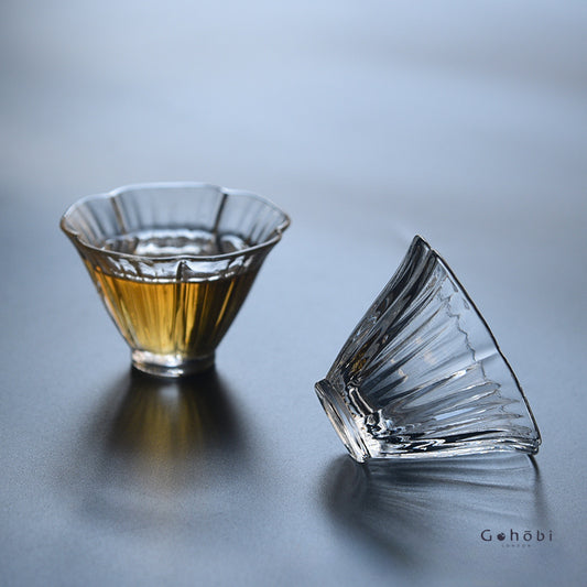 Gohobi Handmade Flower Glass Tea Cup